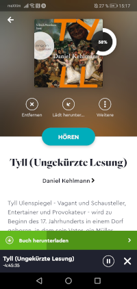 Hörbücher Hören in der BookBeat App